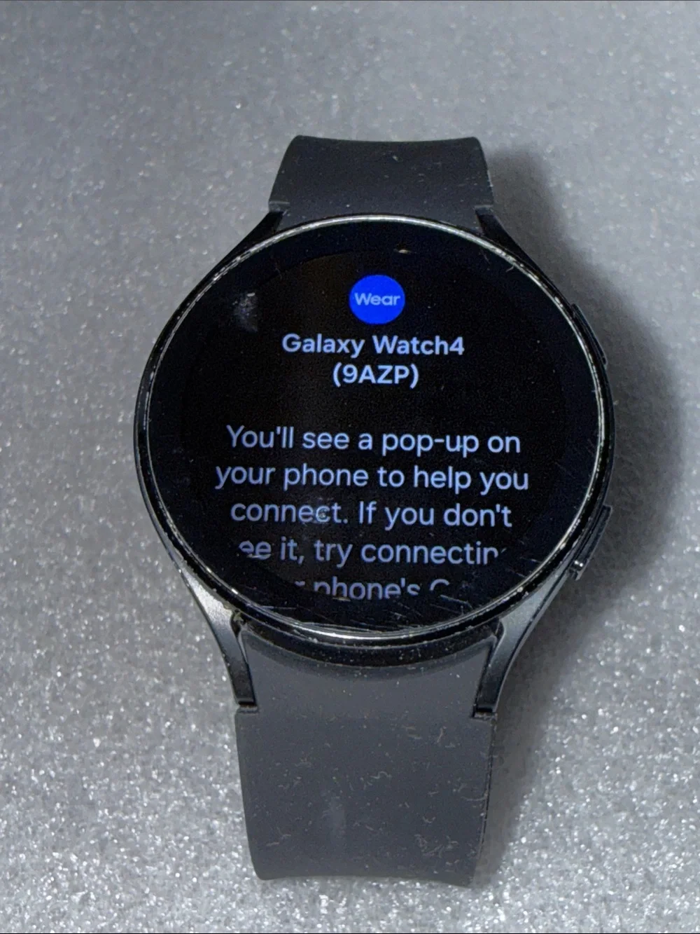 Samsung Galaxy Watch 4 with a black fluoroelastomer band | Comes As Shown No Box